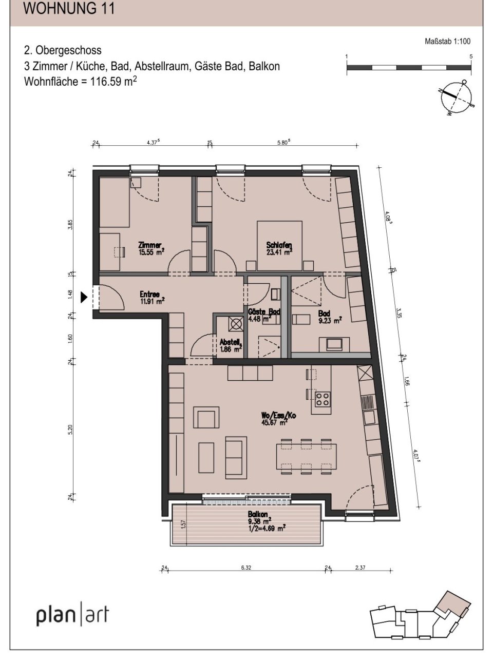 Grundriss | Wohnung Nr. 11