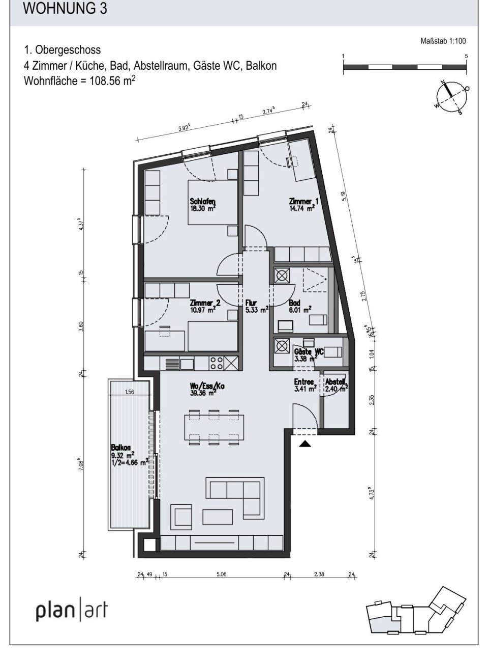 Grundriss | Wohnung Nr. 3