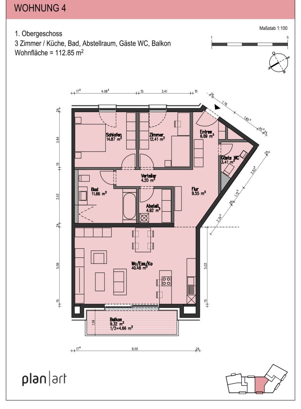 Grundriss | Wohnung Nr. 4