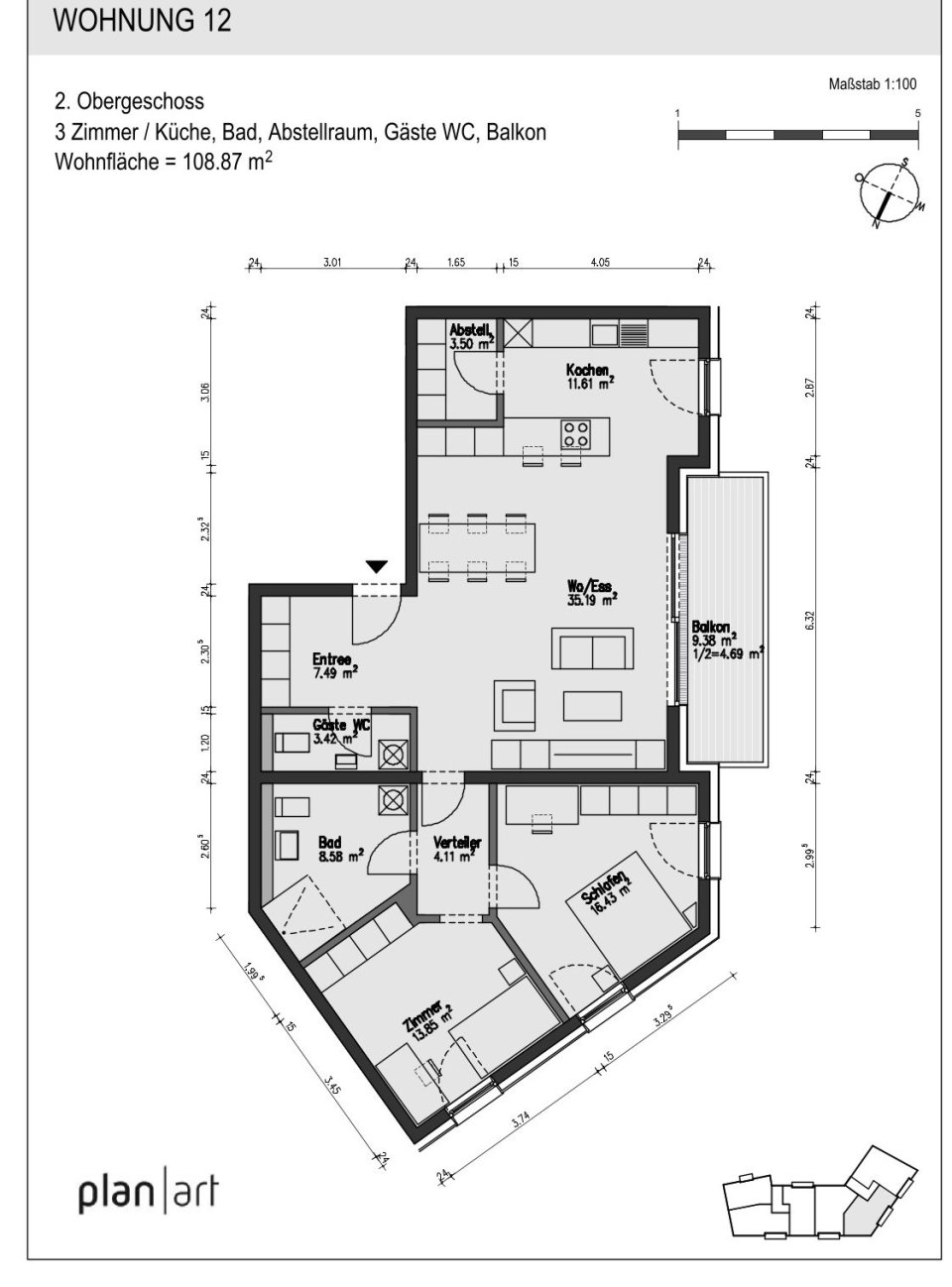 Grundriss | Wohnung Nr. 12