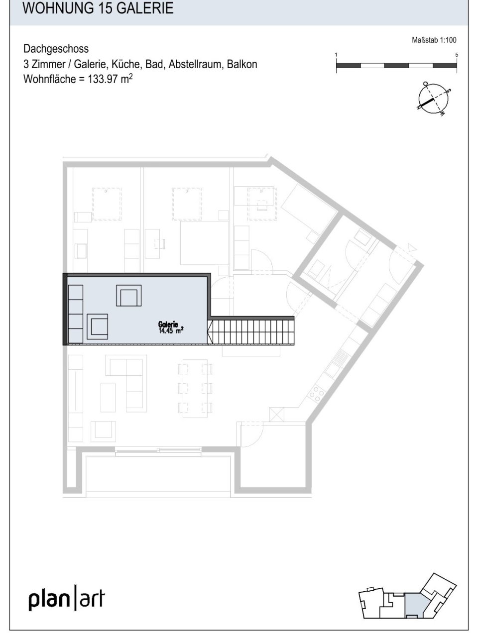 Grundriss | Wohnung Nr. 15 | Galerie