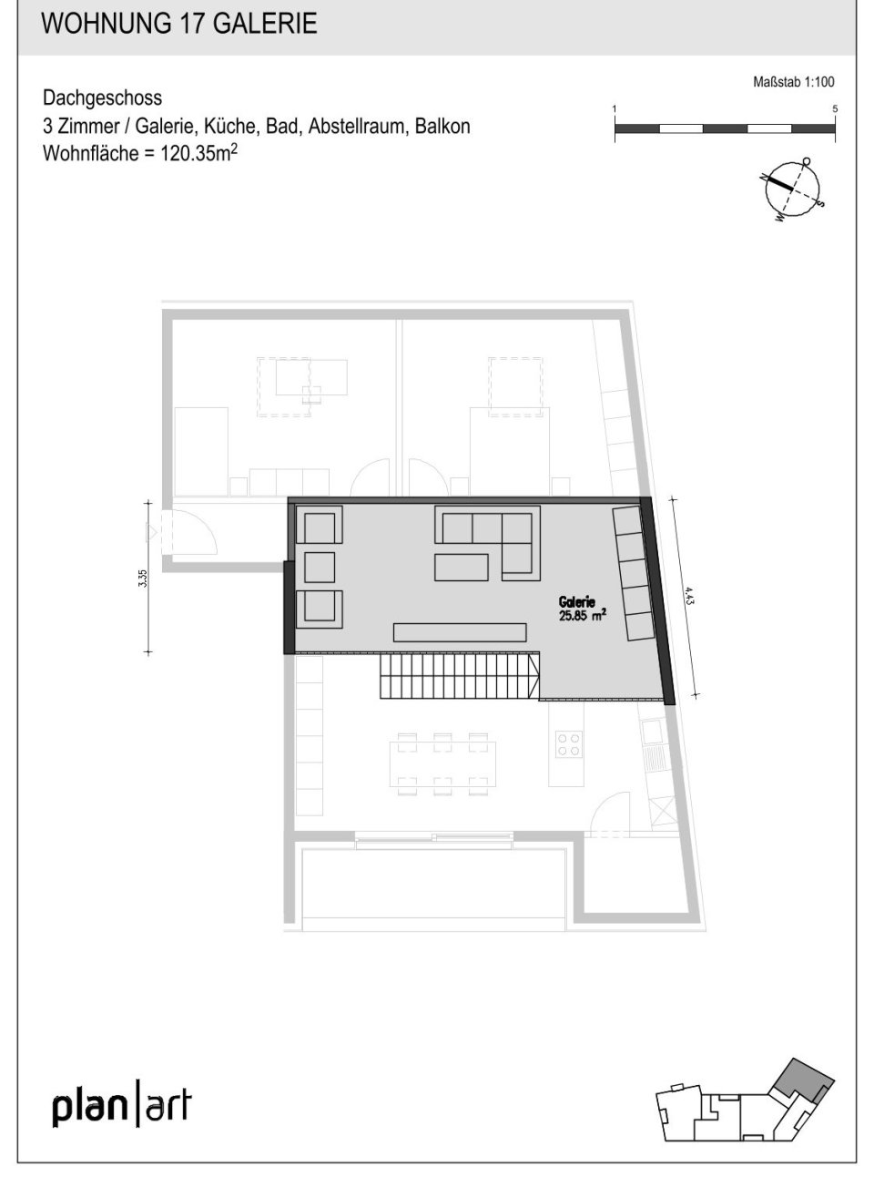 Grundriss | Wohnung Nr. 17 | Galerie