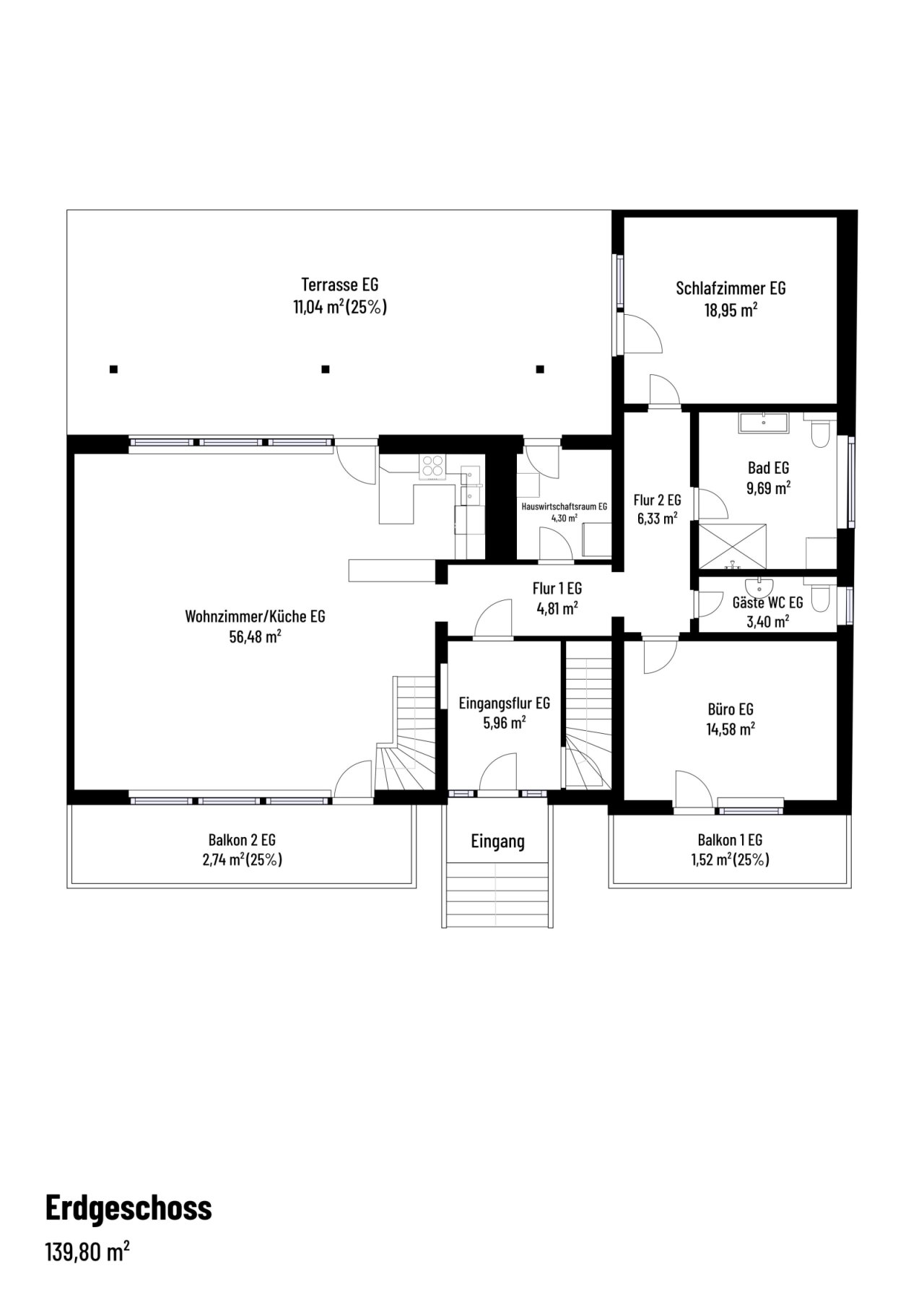 Grundriss Erdgeschoss Haupthaus