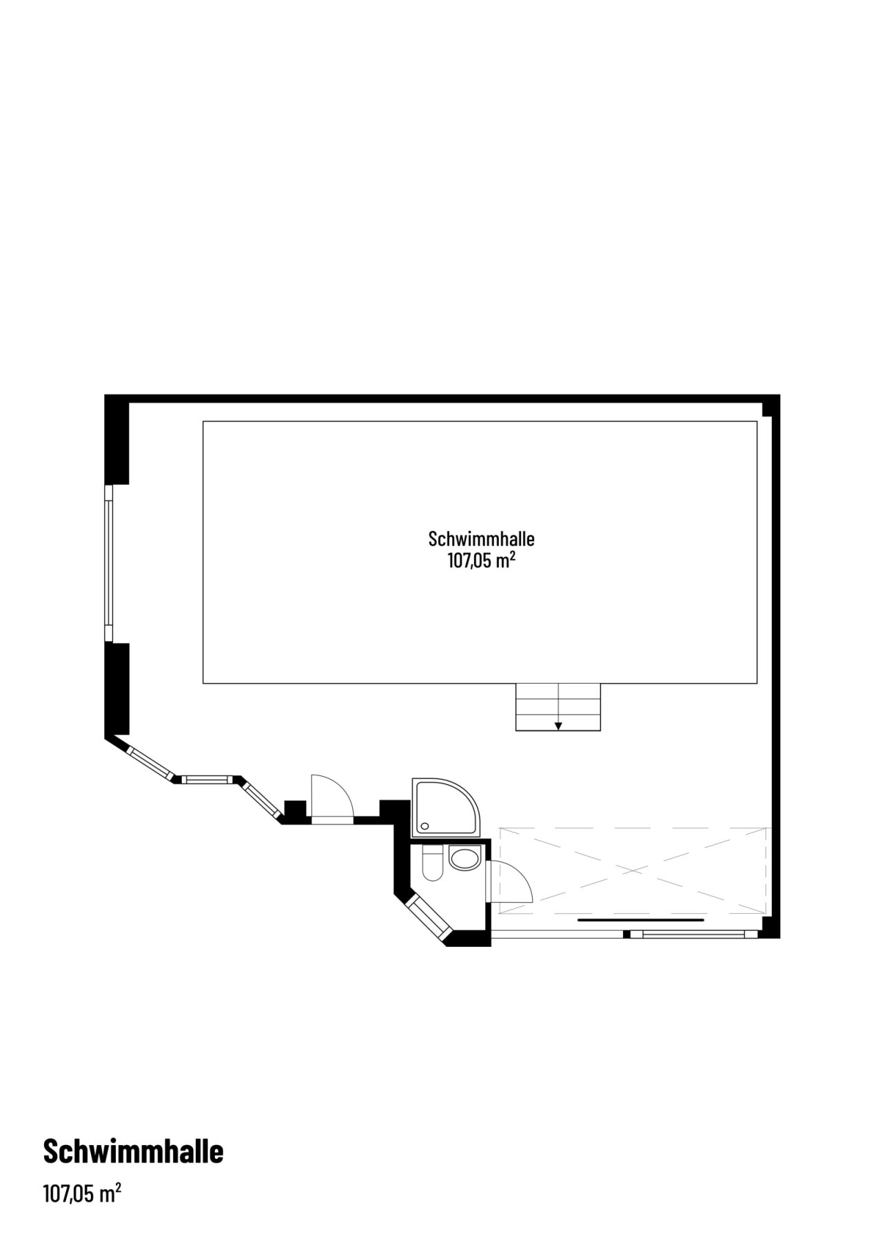 floor plan | indoor swimming pool